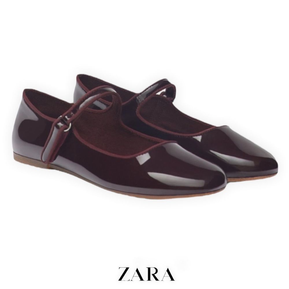 ZARA Kids | Maroon | Patent Finish Ballet Flats